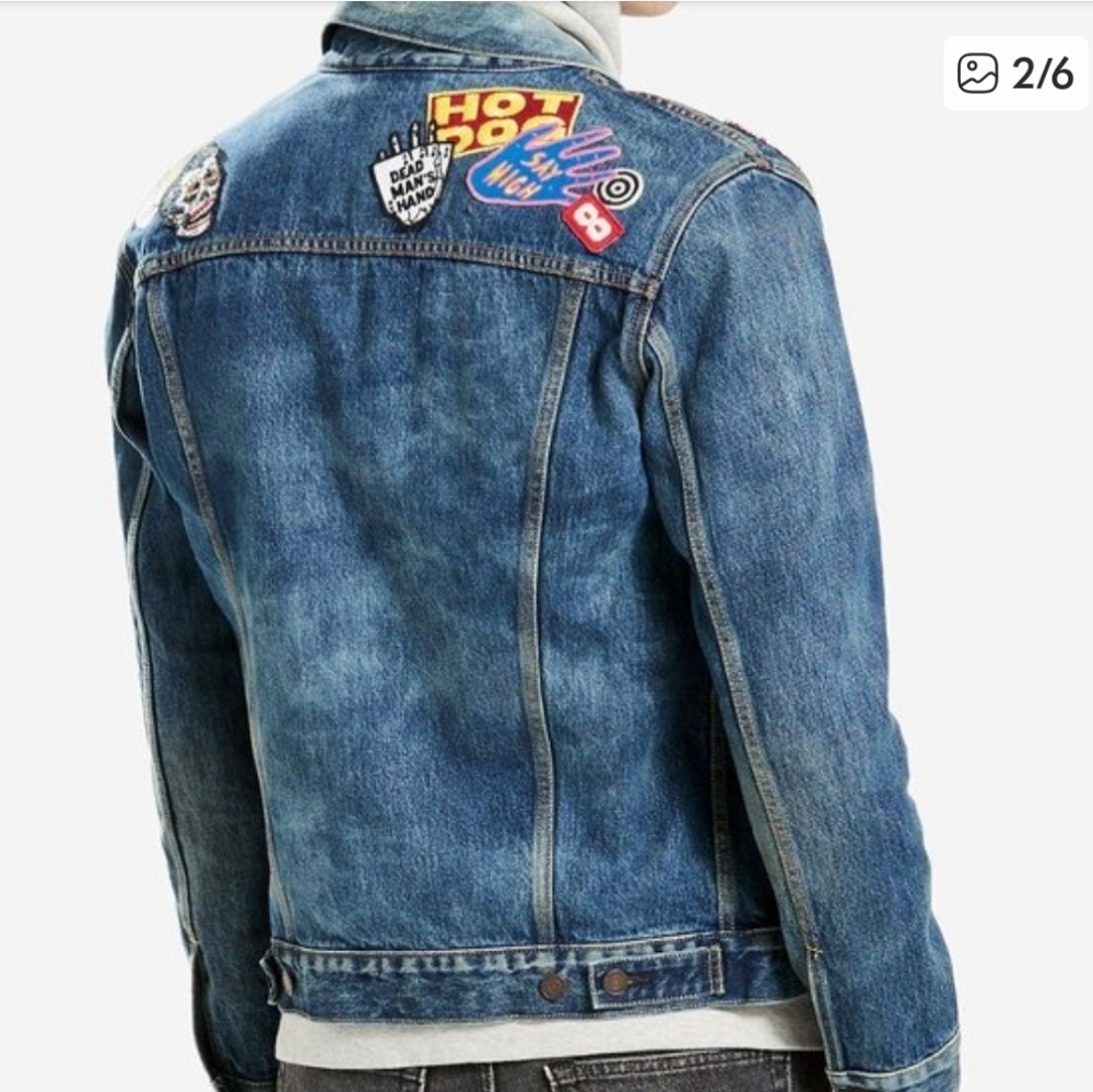 Levi's Jacket Men's Medium Denim Trucker Patchwork Limited Edition RARE*